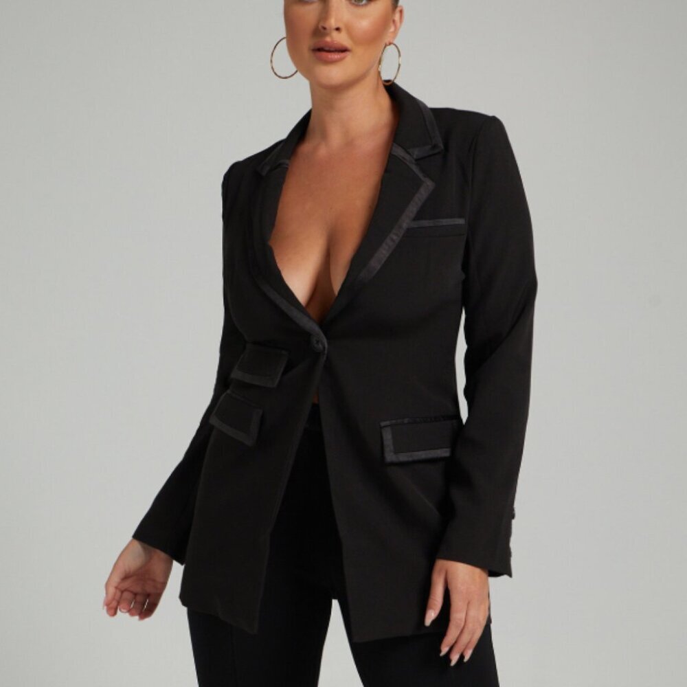 4th & Reckless - BELLA BLAZER in Black Office Siren Boardroom Chic
